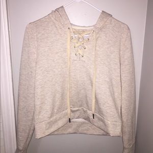 Lace up hoodie